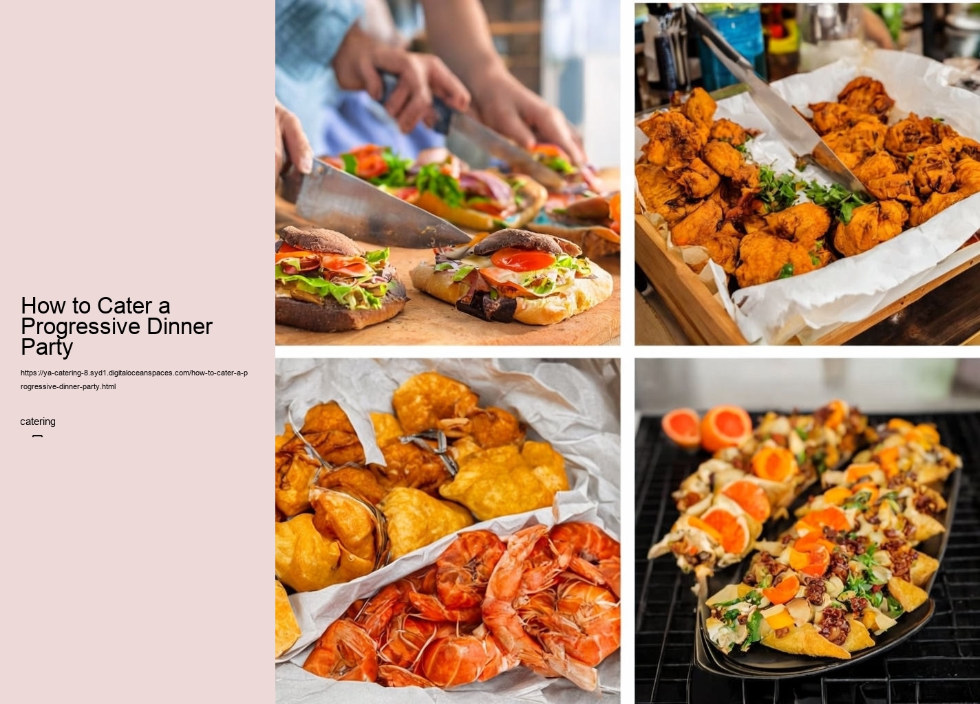 How to Cater a Progressive Dinner Party