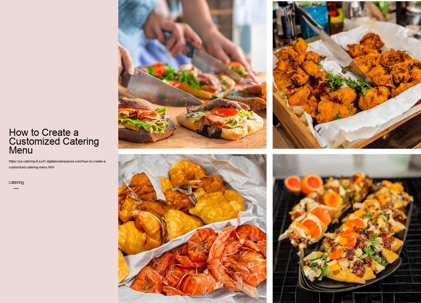 How to Create a Customized Catering Menu