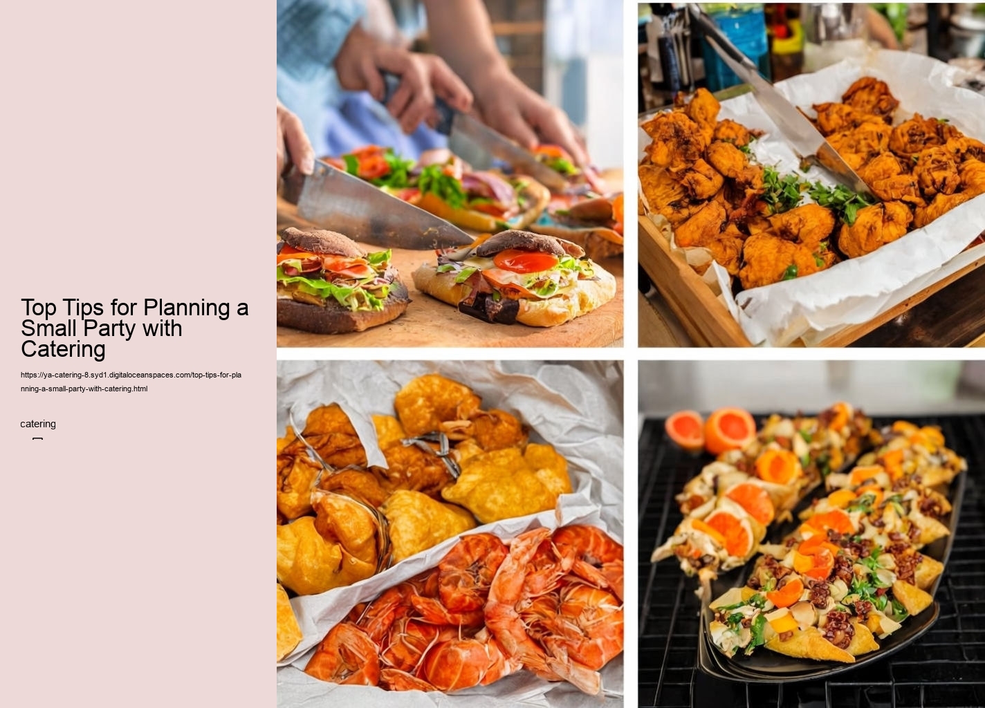 Top Tips for Planning a Small Party with Catering